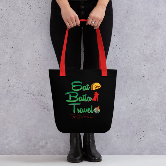 Eat Baila Travel Tote Bag BLACK