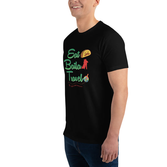 Eat Baila Travel Men's Fitted T-shirt