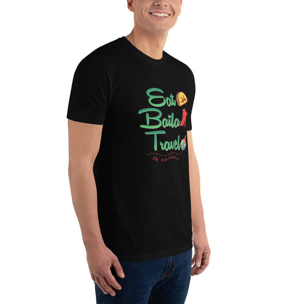 Eat Baila Travel Men's Fitted T-shirt