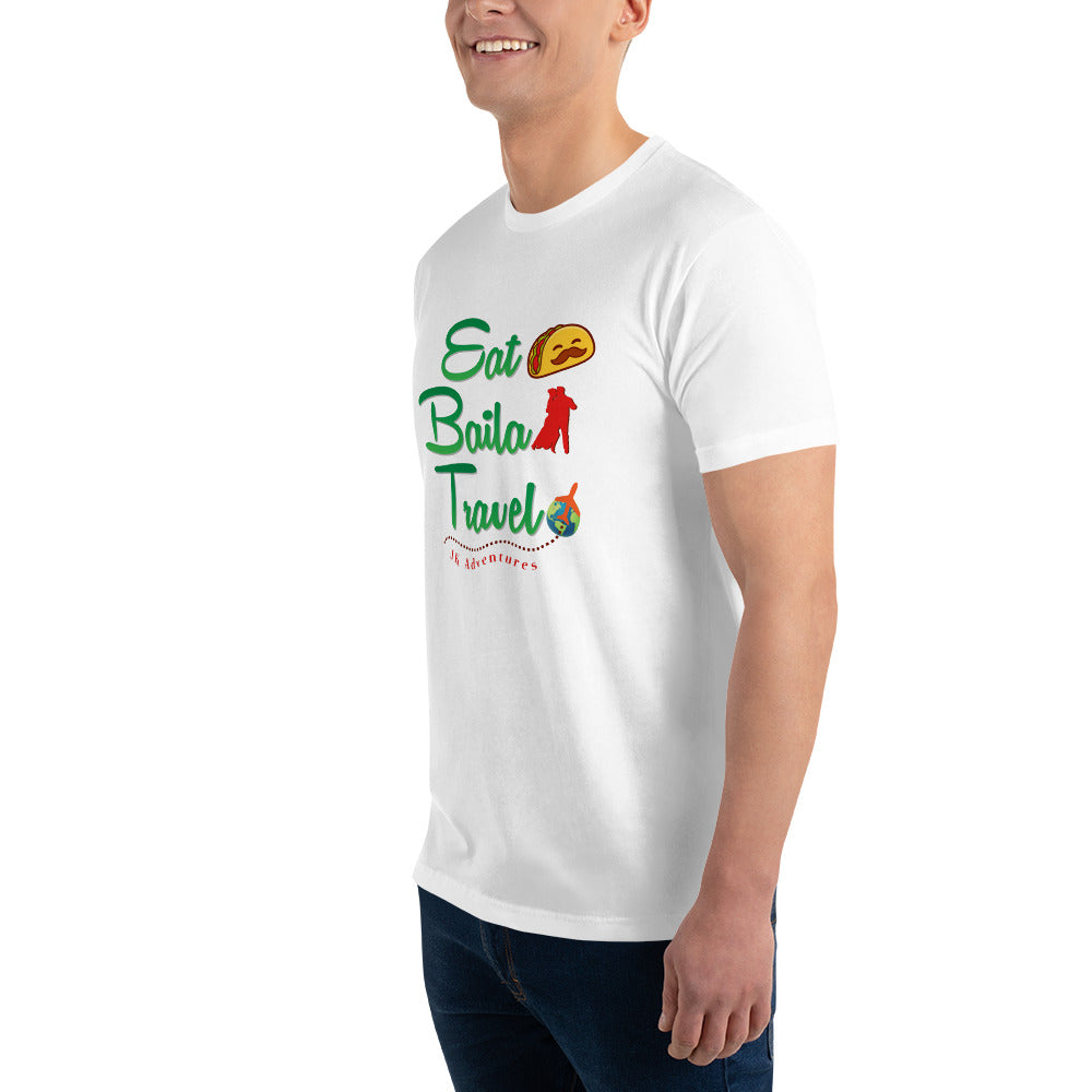 Eat Baila Travel Men's Fitted T-shirt