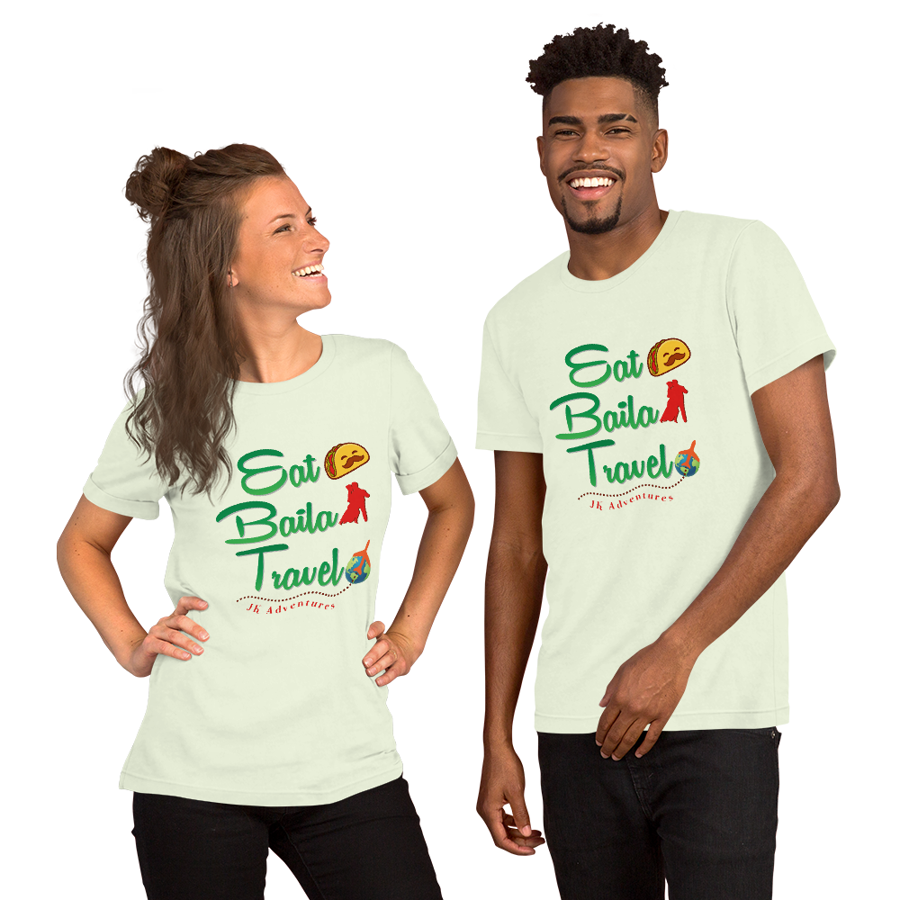 Eat Baila Travel Unisex T-shirt