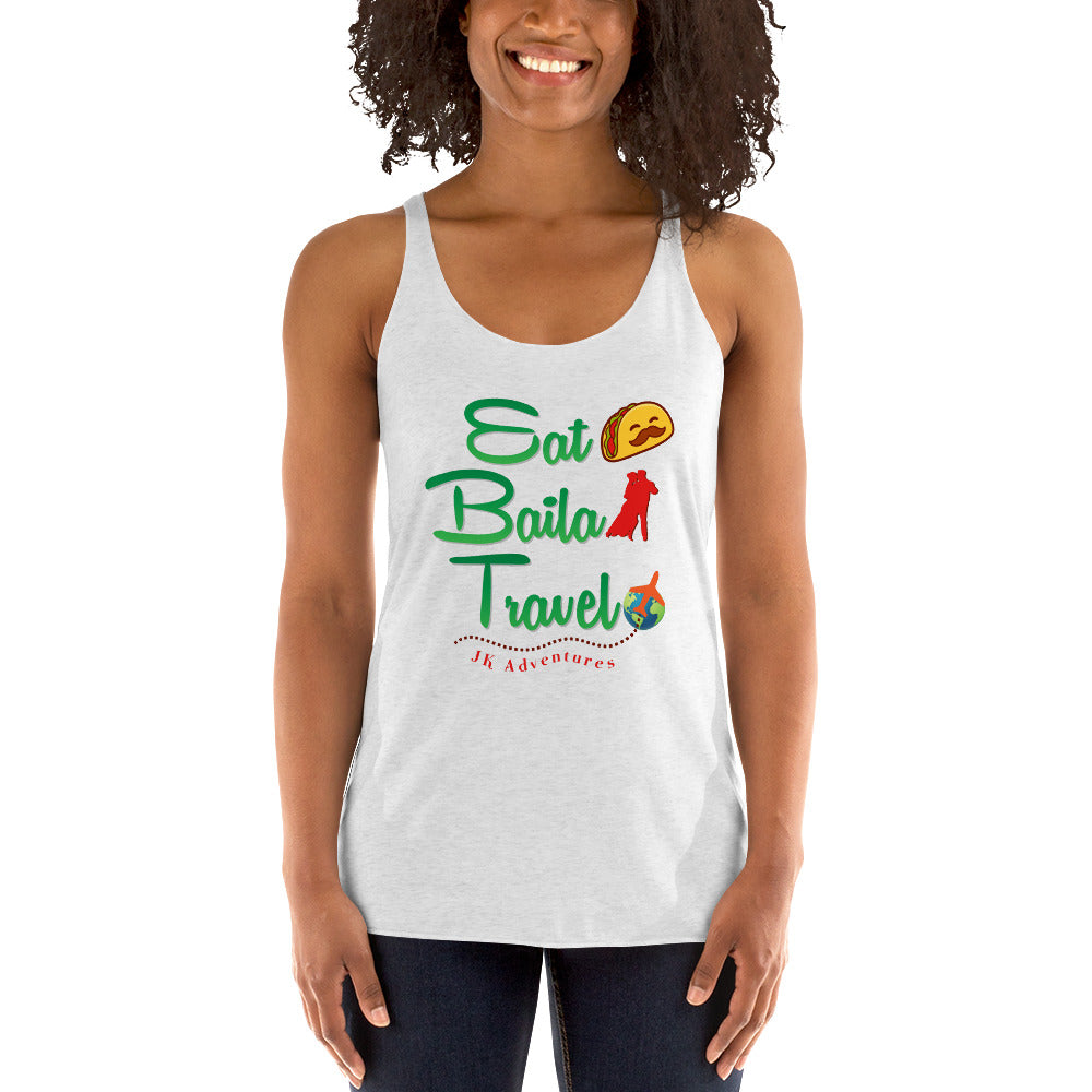 Eat Baila Travel Women's Racerback Tank