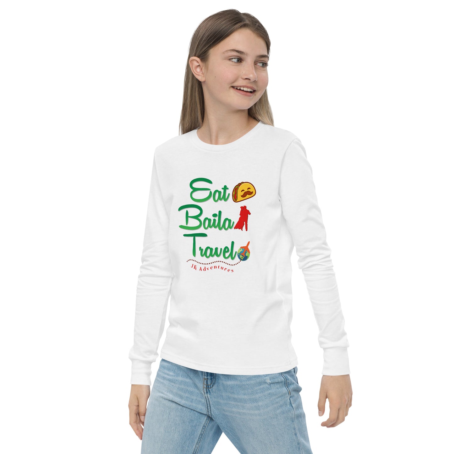 Eat Baila Travel Kid's Long Sleeve Tee